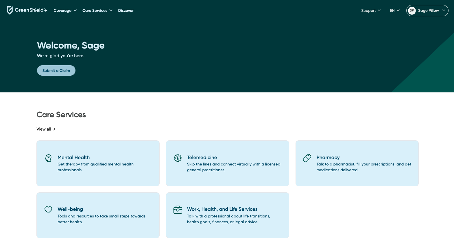 The GreenShield+ Dashboard